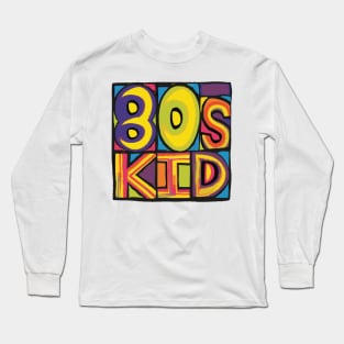 Happy Mondays 80s Kid Design Long Sleeve T-Shirt